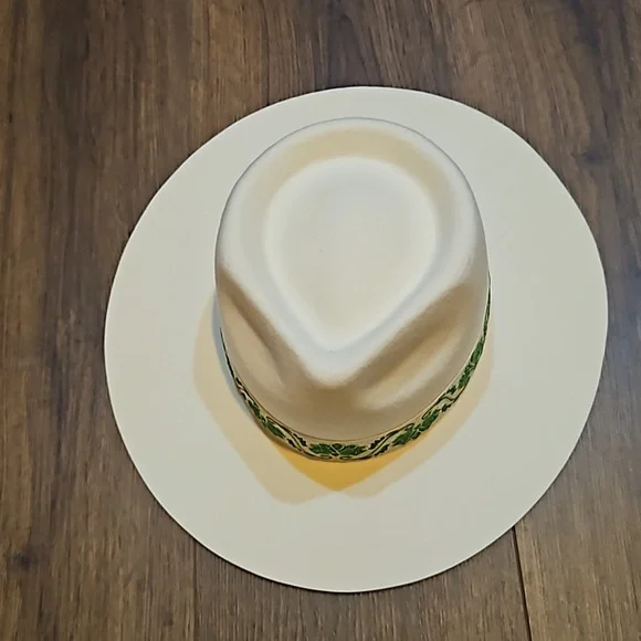 LACK OF COLOR IVY BEVERLY FEDORA HAT WHITE SIZE 55CM (S)